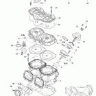 MX Z 500SS Trail/Adrenaline 01- cylinder, exhaust manifold, reed valve (593)
