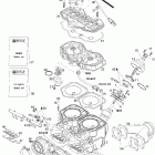Legend 600 HO SDI 01- cylinder, exhaust manifold, reed valve (600)