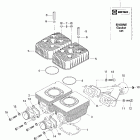 MX Z 380F 01- cylinder, exhaust manifold (380f)