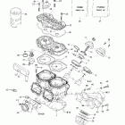 Legend 500/600/700 Цилиндр,выпускной коллектор и мощностной клапан (493)