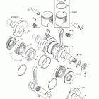 Skandic 500F Коленвал и поршни
