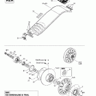 MX Z 500/600/600 HO/700/800 05- driven pulley (rer)
