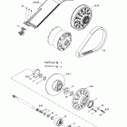 Grand Touring V-1000 05- driven pulley and belt guard