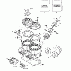 MX Z Rev 600 HO/800/007 Special Edition 01- cylinder, exhaust manifold, reed valve 2