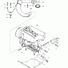 Skandic 440F LT Крепление двигателя и глушитель