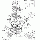 Summit 600/700/800 01- cylinder, exhaust manifold, reed valve (593