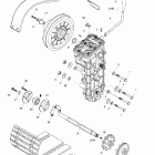 Skandic 500F/600 05- drive axle, track and belt guard