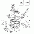 Grand Touring 500/600/700/800 Цилиндр,выпускной коллектор и мощностной клапан (793)