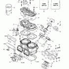 Legend 500/600/700/800 Цилиндр,выпускной коллектор и мощностной клапан (493)