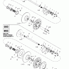 MX Z 500/600/700/800 05- driven pulley (493)