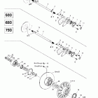 Legend 500/600/700/800 Ведомый шкив