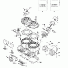 Summit 600/700/800 Цилиндр,выпускной коллектор и мощностной клапан (793)