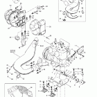 Grand Touring 500/600/700/800 Крепление двигателя и глушитель