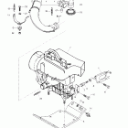 Skandic 440 Крепление двигателя и глушитель