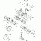 Skandic 500F/600 Коленчатый вал и поршни (593)