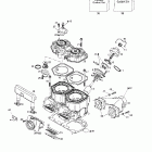 Summit 600/700/800 Цилиндр,выпускной коллектор и мощностной клапан (793)