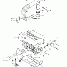 Summit 500 F Крепление двигателя и глушитель