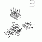 Formula Deluxe 500 F 01- cylinder, intake exhaust manifold (443)