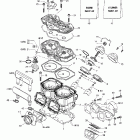 Formula Deluxe 500/600/700 01- cylinder, exhaust manifold, reed valve (493, 593)