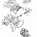 Formula Deluxe 600/700 01- crankcase, water pump and oil pump 2