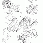 Summit 800 H.M. Крепление двигателя и глушитель