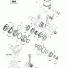 Skandic Wide Track Коленчатый вал и поршень (494)