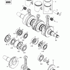 Formula III 600/700/800 01- crankshaft and pistons (599, 699)
