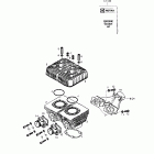 Skandic 380/500 01- cylinder, intake exhaust manifold (377)