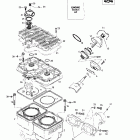 Summit 500/X 670 Цилиндр, выпускной коллектор (494)
