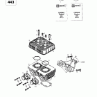 Touring SLE 01- cylinder, exhaust manifold (377, 443)