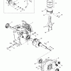 Mini Z 01- crankcase, barrel, crankshaft, piston