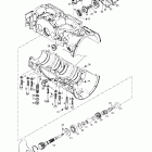 MX Z 670 HO T.H. 01- crankcase, rotary valve, water pump