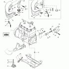 Summit 500/X 670 Крепление двигателя и глушитель (494)