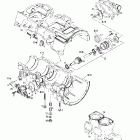 MX Z 600 Картер , водяной и масляный насос