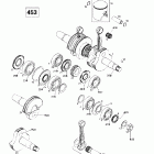 MX Z 600 01- crankshaft and pistons (453)