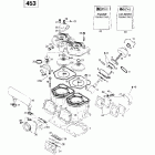 MX Z 600 01- cylinder, exhaust manifold (453)