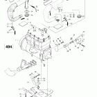 MX Z 500/583/670 Крепление двигателя и глушитель (494)