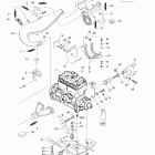 MX Z 500/583/670 01- engine support and muffler (583, 670)