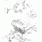 Skandic 380/500 01- engine support and muffler (503)