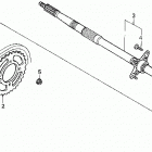 TRX200D Ось заднее колесо