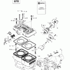 Summit 500/583/670 01- cylinder, exhaust manifold (670)