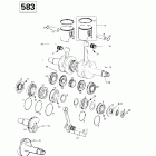 Formula 583 Коленчатый вал и поршень (583)