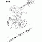 Formula 583 01- crankcase, rotary valve, water pump