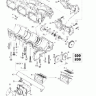 Mach Z 01- crankcase, reed valve, water pump (699,809)