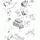 Summit 500/583/670 01- engine support and muffler (583, 670)
