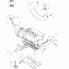 Touring E LT 01- engine support and muffler (377, 443)