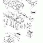Grand Touring SE Картер, пластинчатый клапан, водяной насос (699)