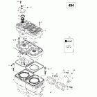Grand Touring 500/583 Цилиндр, выпускной коллектор (494)