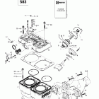 Summit 500/583/670 Цилиндр, выпускной коллектор  (583)