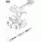 Grand Touring 500/583 Картер, пластинчатый клапан, водяной насоси (583)